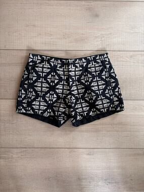 Lucky Brand Women’s Size 0 Black White Jacquard Geometric Shorts Boho Festival